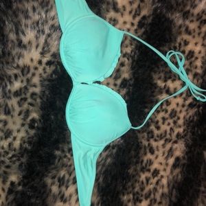 Turquoise blue bikini top